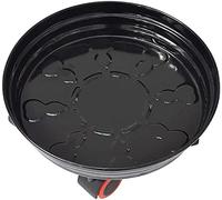 OLSKFUH Vassoio Portavasi con Ruote, Supporto per Piante in Metallo per Uso Interno/Esterno, Carrello per Spostare Vasi di Fiori Rotondi da 22,5 Cm, Pallet Marrone per Fiori,Black-22.5cm