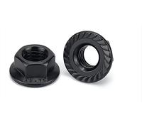OLSSCMLO 20 dadi flangiati in acciaio inossidabile 304 10 # -24 dado di bloccaggio esagonale flangia, ossido nero