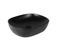 Oltens Hamnes lavabo 49x39.5 cm ovale da appoggio nero opaca 40300300