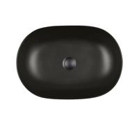 Oltens Hamnes lavabo 60.5x41.5 cm ovale da appoggio nero opaca 40820300