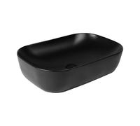 Oltens Hamnes lavabo 61x40 cm ovale da appoggio nero opaca 40802300