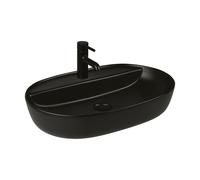Oltens Hamnes lavabo 62x42 cm ovale da appoggio nero opaca 41314300