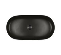 Oltens Hamnes lavabo 80x40 cm ovale da appoggio nero opaca 40321300