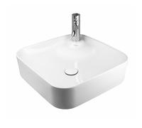 Oltens Lysake lavabo 42.5x42.5 cm quadrata da appoggio bianco lucida 41308000