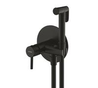Oltens Molle rubinetto per bidet con set doccia da incasso nero opaco 31100300