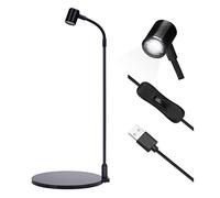 Oltraman Lampada da acquario a LED, 3 W, alimentata tramite USB, con base nera, per acquari a 360 beta, piante grasse, paesaggi in miniatura