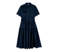 Oltre - Abito a camicia con fiori applicati - - Dresses - Donna - Blu - L