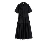 Oltre - Abito a camicia con fiori applicati - - Dresses - Donna - Nero - L