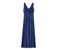 Oltre - Abito in Lurex con Corpino Ricamato - - Dresses - Donna - Blu - L