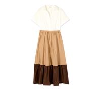 Oltre - Abito Lungo Color Block - - Dresses - Donna - Marrone - L