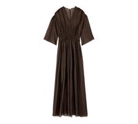 Oltre - Abito lungo in misto lyocell - - Dresses - Donna - Marrone - L