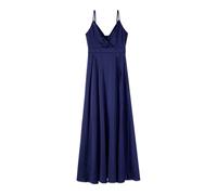 Oltre - Abito lungo in raso con spacco - - Dresses - Donna - Blu - L