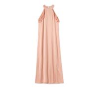 Oltre - Abito Lungo in Raso con Volant - - Dresses - Donna - Rosa - 2XL