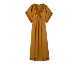 Oltre - Abito lungo in raso - - Dresses - Donna - Giallo - L