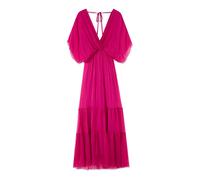 Oltre - Abito Lungo in Voile di Misto Seta - - Dresses - Donna - Rosa - L