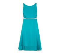 Oltre - Abito midi in raso con cintura - - Dresses - Donna - Blu - L