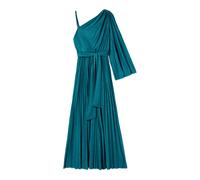 Oltre - Abito monospalla plissettato in jersey lurex - - Dresses - Donna - Blu - L