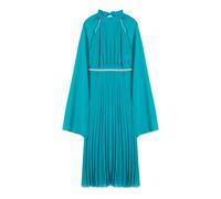 Oltre - Abito Plissettato con Cintura Gioiello - - Dresses - Donna - Blu - L
