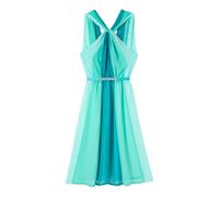 Oltre - Abito Svasato in Georgette con Drappeggio - - Dresses - Donna - Verde - M