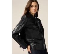 Oltre Biker Jacket With Braided Details Black Taglia: 42 | Giacche di pelle Outlet | Donna | Nero