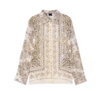 Oltre, ,Blouses & Shirts ,Donna ,Beige ,M Camicia in Voile Fantasia