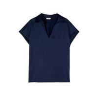 Oltre, ,Blouses & Shirts ,Donna ,Blu ,M T-shirt bicolore con scollo a V
