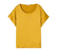 Oltre, ,Blouses & Shirts ,Donna ,Giallo ,XS Viscose Satin Blouse