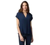 Oltre: Blusa in Viscosa con Profili in Raso Blu. M Stagione Primavera Estate 2025.