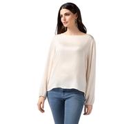 Oltre: Blusa Maniche Lunghe in Raso di Viscosa Bianco. 48 Stagione Primavera Estate 2025.