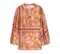 Oltre - Camicetta Stampata con Maniche a Palloncino - - Blouses & Shirts - Donna - Arancione - XL