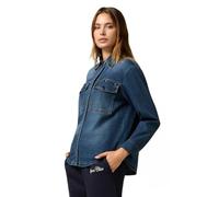 Oltre: Camicia Giacca in Denim con Cristalli Blu. L Stagione Autunno Inverno 2025