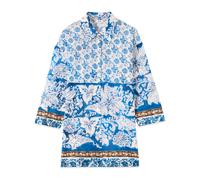 Oltre - Camicia in mussola di cotone fantasia - - Blouses & Shirts - Donna - Blu - S
