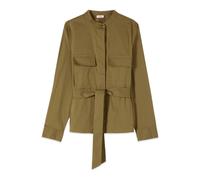 Oltre - Camicia in popeline con cintura - - Jackets - Donna - Verde - M