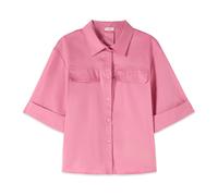 Oltre - Camicia in Popeline con Tasche - - Blouses & Shirts - Donna - Rosa - S