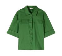 Oltre - Camicia in popeline con tasche - - Blouses & Shirts - Donna - Verde - S