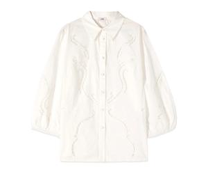 Oltre - Camicia Sangallo - - Blouses & Shirts - Donna - Bianco - M