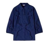 Oltre - Camicia Sangallo - - Blouses & Shirts - Donna - Blu - S