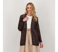 Oltre Cardigan aperto in cotone traforato con paillettes