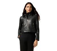 Oltre: Chiodo corto con zip e bottoni nero. 50 Stagione Autunno Inverno 2025