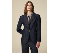 Oltre Denim Blazer With Bows Blue Taglia: 42 | Blazers Outlet | Donna | Blu