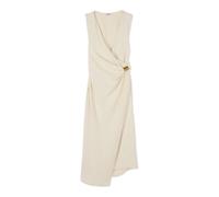 Oltre, ,Dresses ,Donna ,Bianco ,XS Midi Abito a Portafoglio