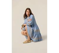 Oltre Flared Dress With Embroidery Light Blue Taglia: 36 | Abiti Midi Outlet | Donna | Blu