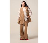 Oltre Fluid Viscose Blend Vest Beige Taglia: 40 | Gilet Outlet | Donna | Marrone