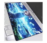 Oltre il regno Tappetino Mouse Gaming 900x 400mm XXL per Mouse e PC, 3mm Mouse Pad Antiscivolo Fondo in Gomma con Bordi Cuciti, B