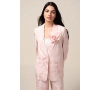 Oltre Jacquard Blazer With Brooch Pink Taglia: 46 | Blazers Outlet | Donna | Rosa