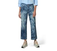 Oltre: Jeans Cropped in Denim Stampato Azzurro. 46 Stagione Autunno Inverno 2024