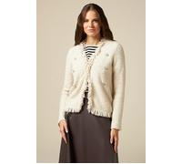Oltre Knitted Jacket With Jewel Buttons Natural Taglia: XL | Cardigan Outlet | Donna | Bianco