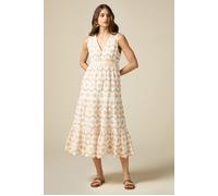 Oltre Long Broderie Anglaise Dress White Taglia: 48 | Abiti Midi Outlet | Donna | Bianco