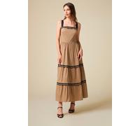 Oltre Long Dress With MacramÉ Details Natural Taglia: 50 | Outlet | Donna | Bianco