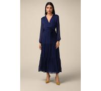 Oltre Long Silk/viscose Dress Blue Taglia: XS | Abiti Midi Outlet | Donna | Blu